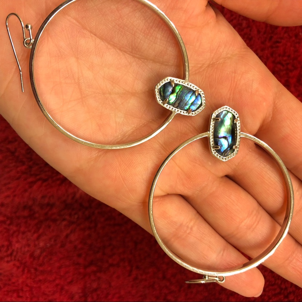 Kendra Scott Elora silver hoop earrings